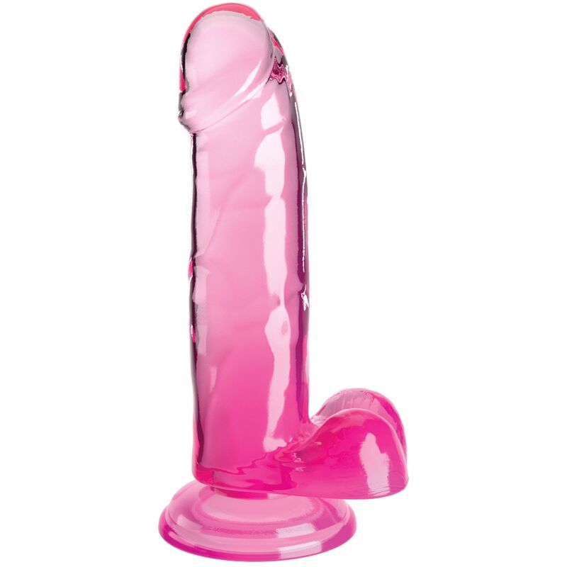 KING COCK - HELDERE REALISTISCHE PENIS MET TESTIKELEN 15,2 CM ROZE