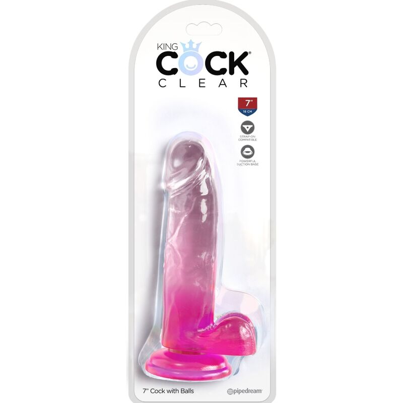 KING COCK - HELDERE REALISTISCHE PENIS MET TESTIKELEN 15,2 CM ROZE