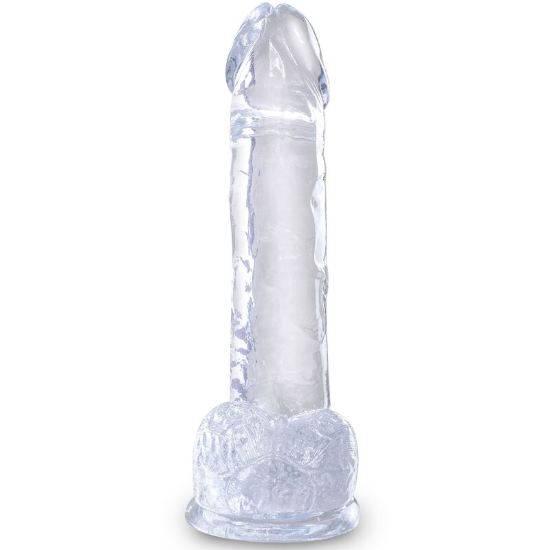 KING COCK - HELDERE REALISTISCHE PENIS MET TESTIKELEN 15,2 CM TRANSPARANT