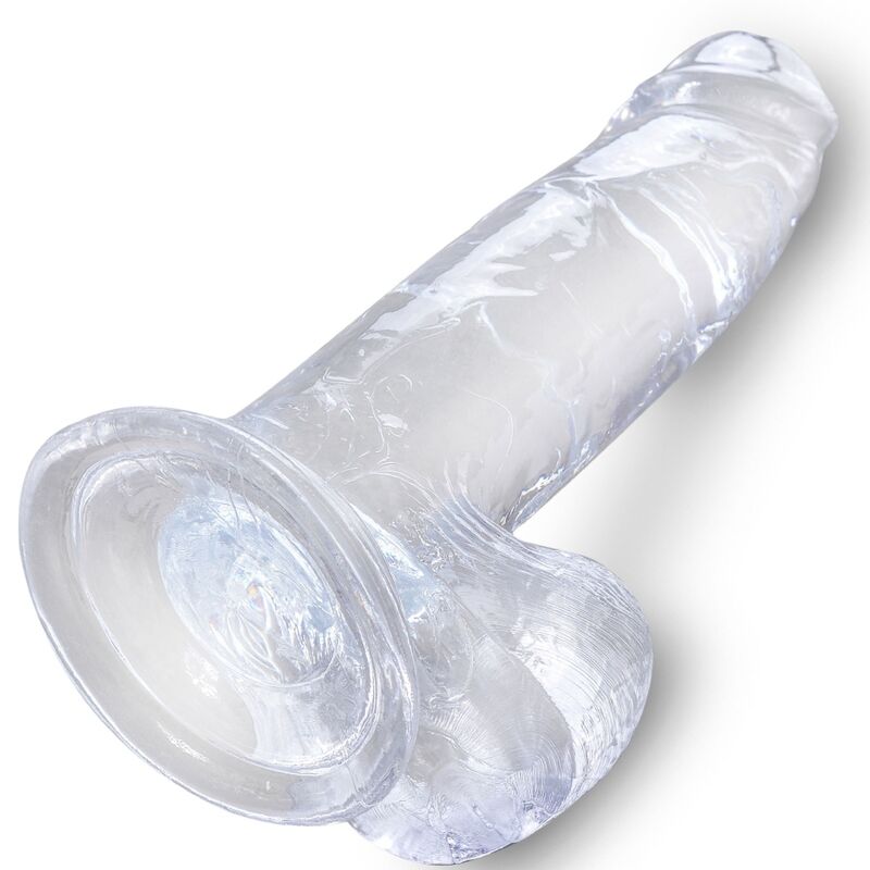 KING COCK - HELDERE REALISTISCHE PENIS MET TESTIKELEN 15,2 CM TRANSPARANT