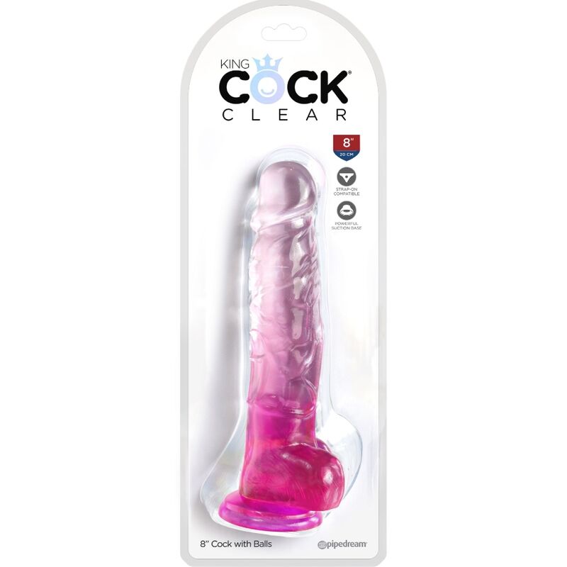 KING COCK - HELDERE REALISTISCHE PENIS MET TESTIKELEN 16,5 CM ROZE