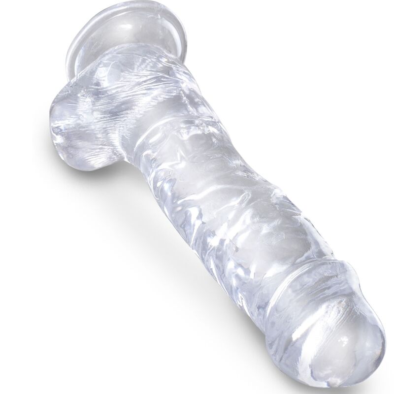 KING COCK - HELDERE REALISTISCHE PENIS MET TESTIKELEN 16,5 CM TRANSPARANT