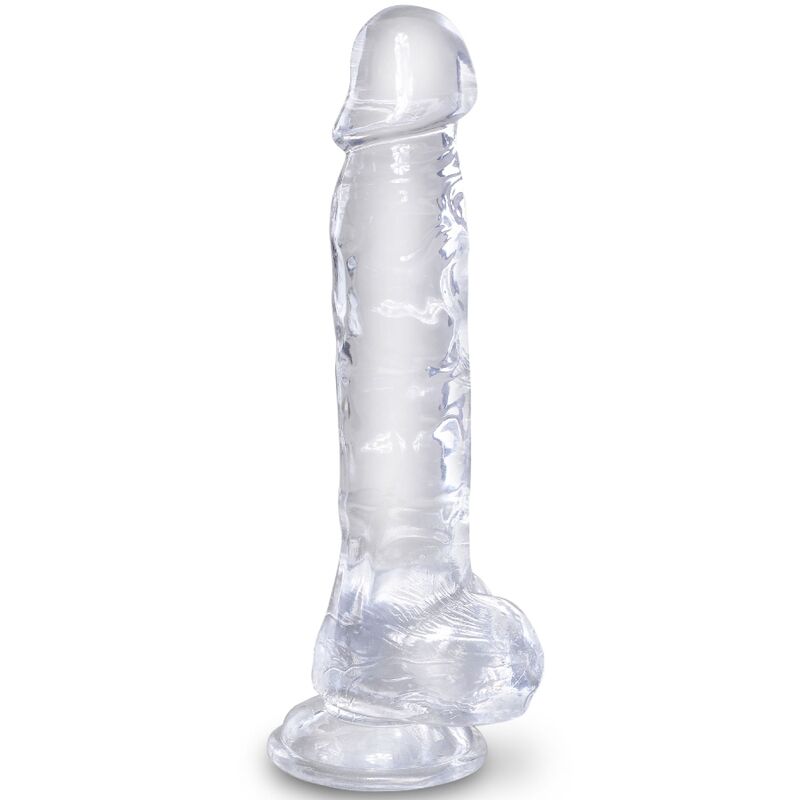KING COCK - HELDERE REALISTISCHE PENIS MET TESTIKELEN 16,5 CM TRANSPARANT