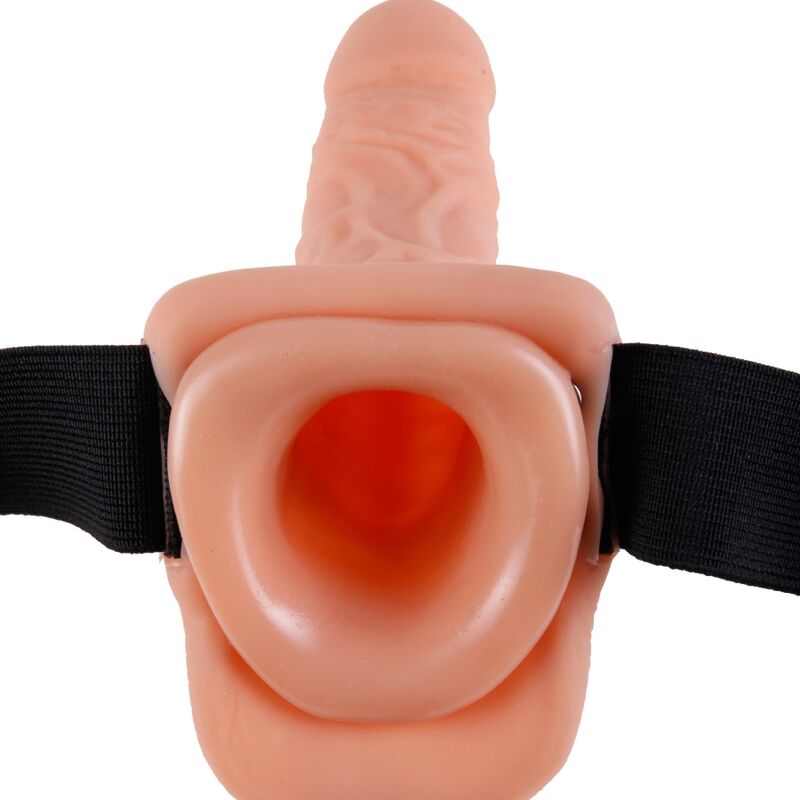 FETISH FANTASY SERIE - VERSTELBAAR HARNAS MET AFSTANDSBEDIENING, REALISTISCHE PENIS EN TESTIKELEN 17,8 CM