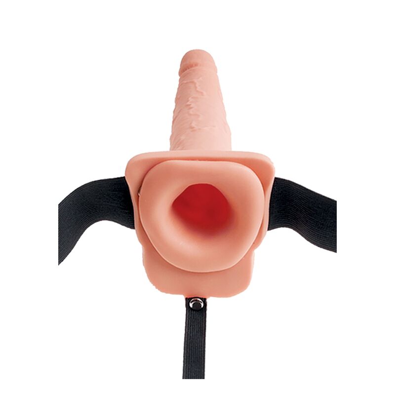 FETISH FANTASY SERIE - VERSTELBAAR HARNAS REALISTISCHE PENIS MET SPUITENDE TESTIKELEN 19 CM