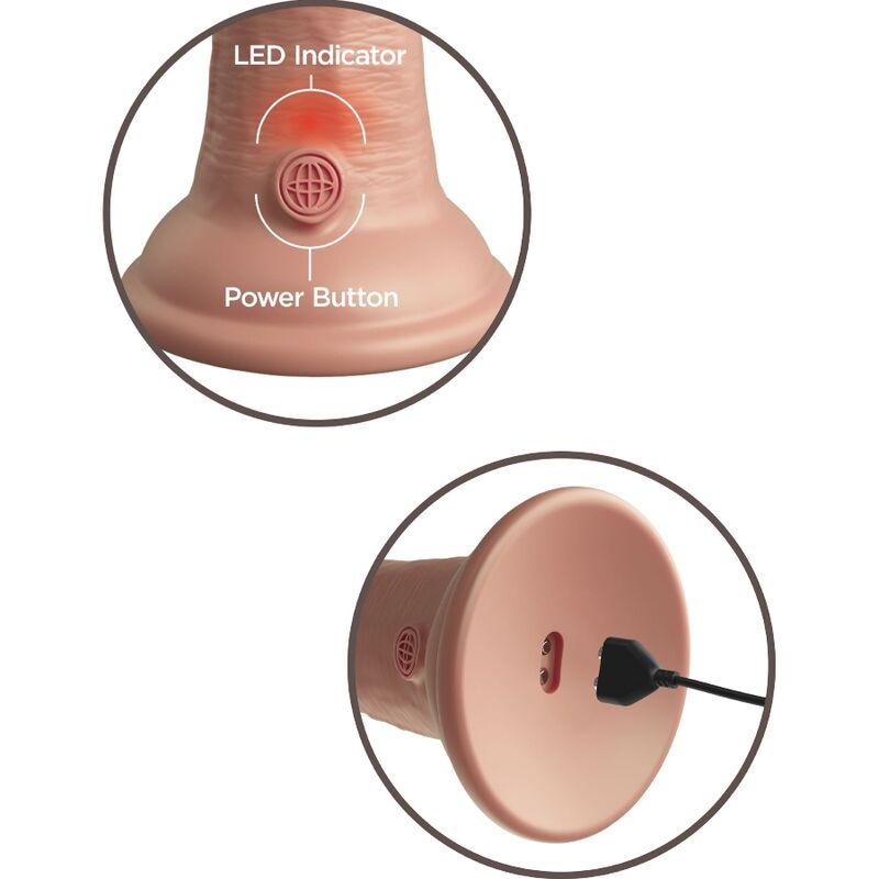 KING COCK - ELITE REALISTISCHE VIBRATOR &amp; SILICONEN DILDO 20,3 CM