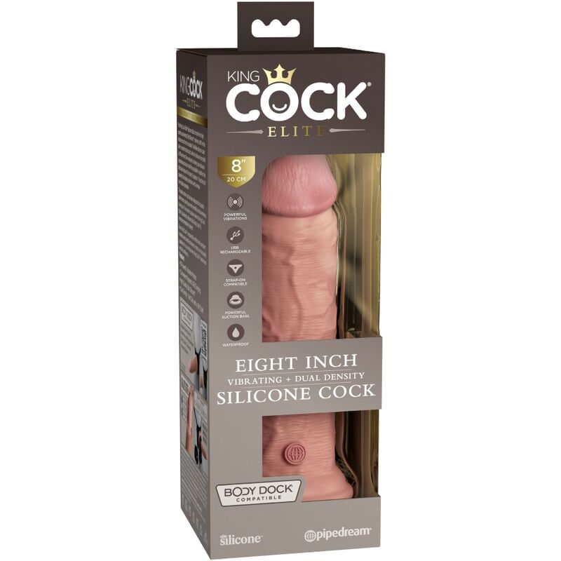 KING COCK - ELITE REALISTISCHE VIBRATOR &amp; SILICONEN DILDO 20,3 CM
