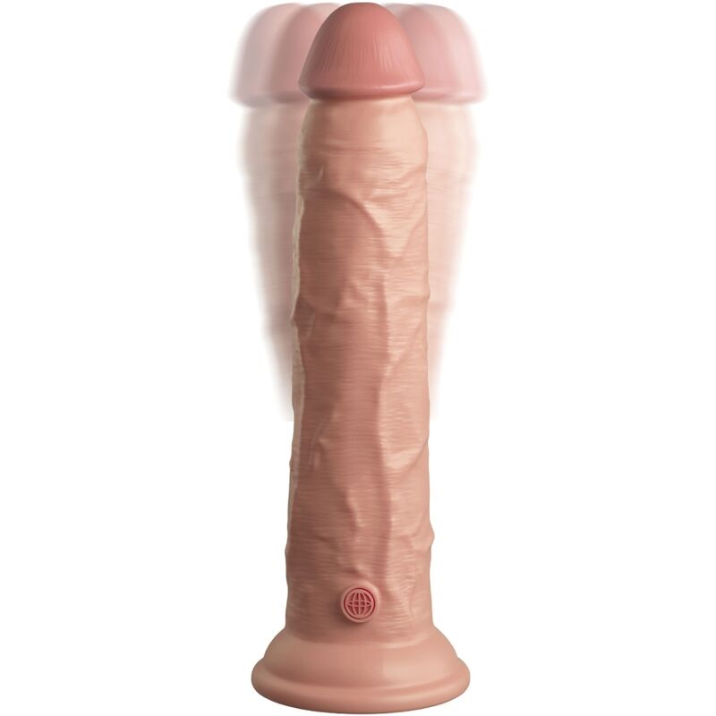 KING COCK - ELITE REALISTISCHE DILDO VIBRATOR &amp; SILICONEN AFSTANDSBEDIENING 23 CM