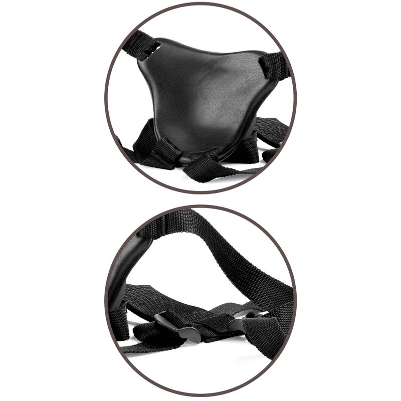 KING COCK - ELITE KIT DELUXE VERSTELBARE HARNAS RING MET TESTIKELS &amp; DILDO 20.3 CM