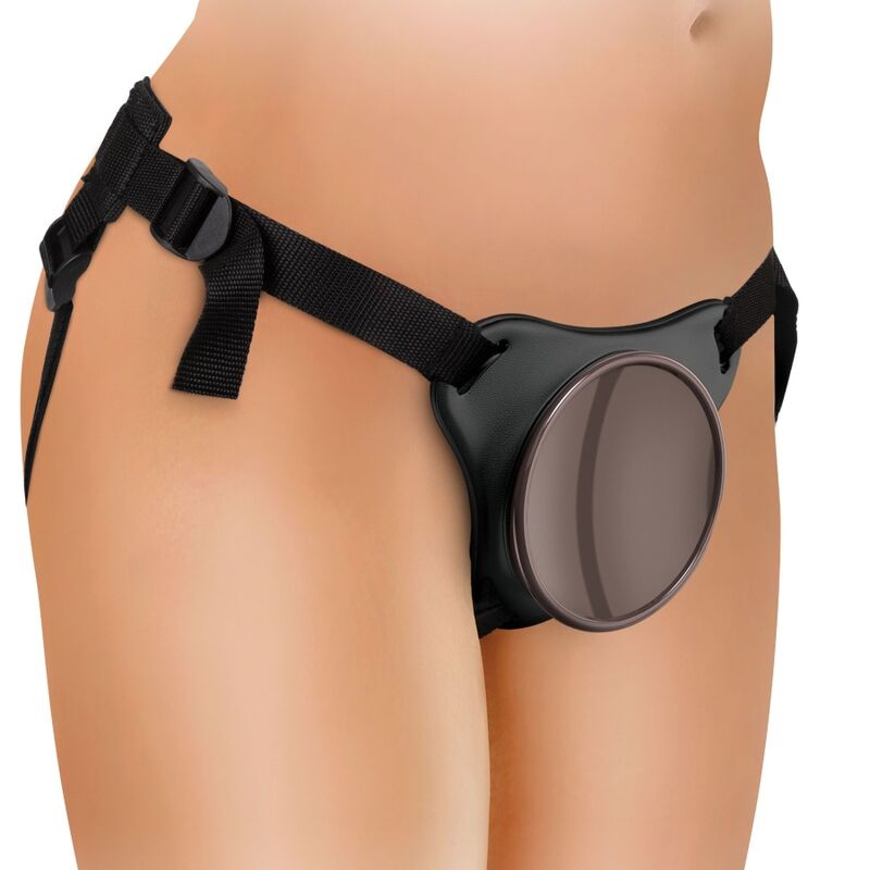 KING COCK - ELITE KIT DELUXE VERSTELBARE HARNAS RING MET TESTIKELS &amp; DILDO 20.3 CM