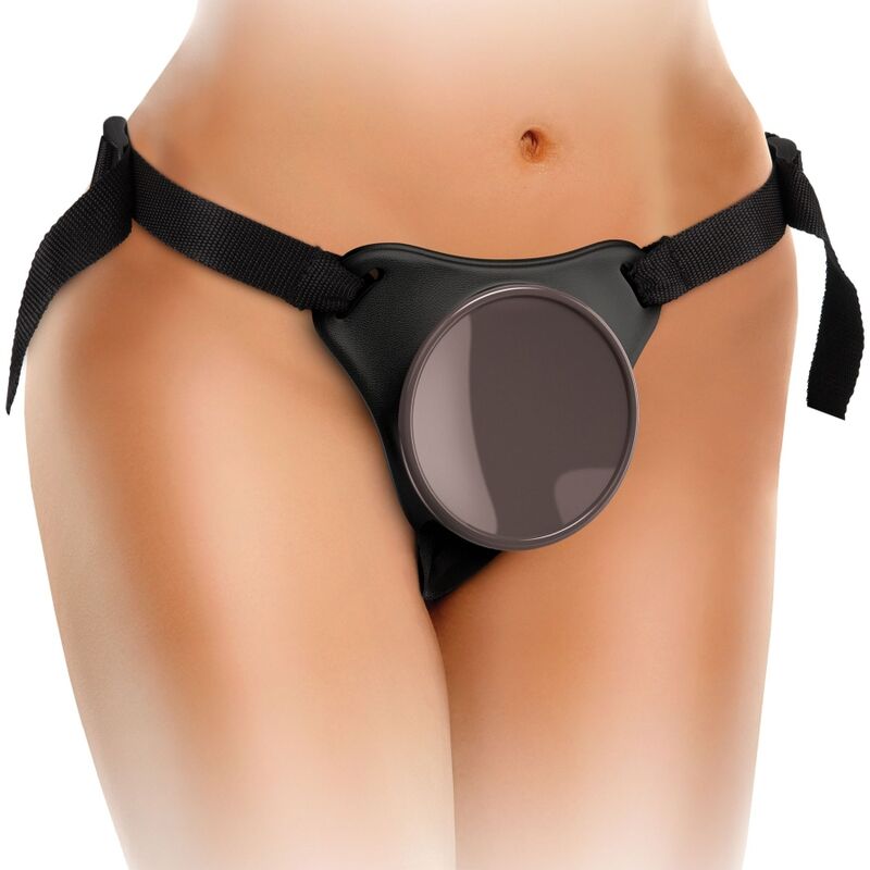 KING COCK - ELITE KIT DELUXE VERSTELBARE HARNAS RING MET TESTIKELS &amp; DILDO 20.3 CM