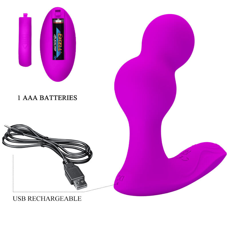 PRETTY LOVE - TERRANCE ANALE VIBRERENDE MASSAGER MET AFSTANDSBEDIENING