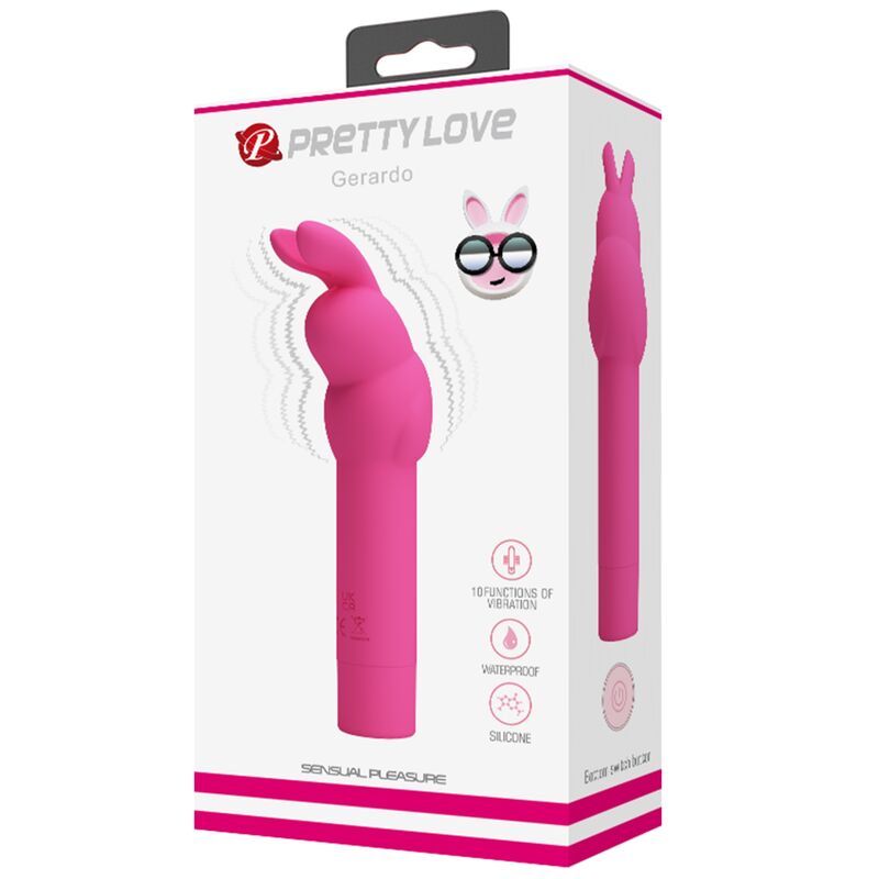 PRETTY LOVE - GERARDO FUCHSIA BUNNY SILICONEN VIBRATOR