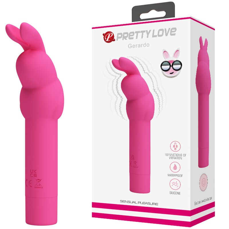 PRETTY LOVE - GERARDO FUCHSIA BUNNY SILICONEN VIBRATOR
