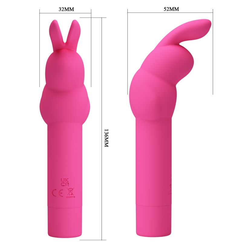 PRETTY LOVE - GERARDO FUCHSIA BUNNY SILICONEN VIBRATOR
