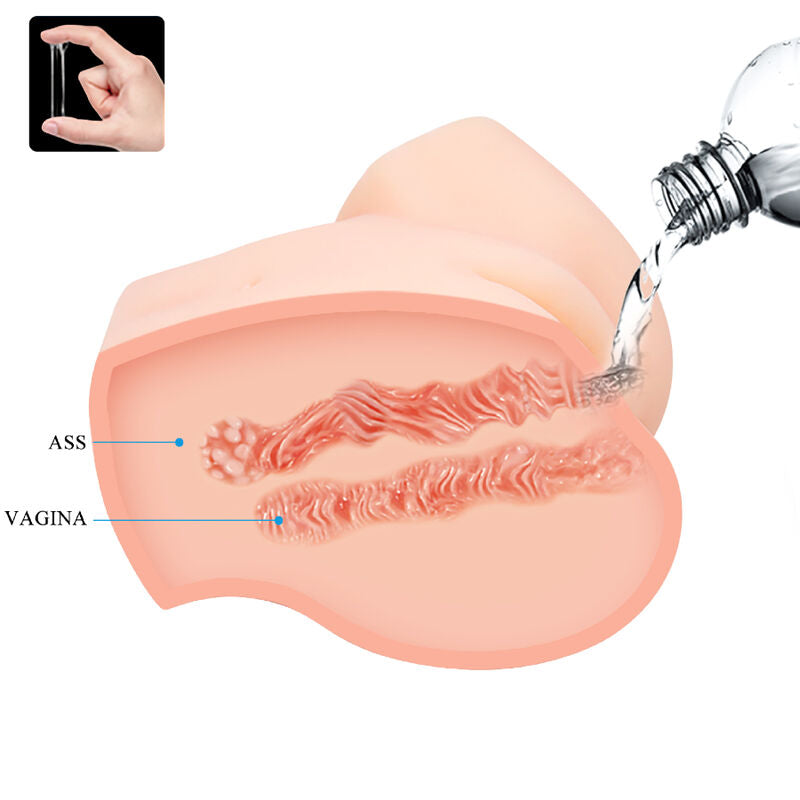 CRAZY BULL - REALISTISCHE VAGINA EN ANUS MET DUBBELE VIBRATIE