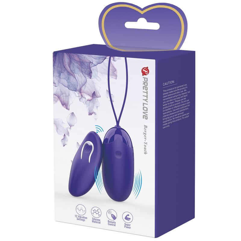 PRETTY LOVE - BERGER YOUTH AFSTANDSBEDIENING VIBREREND EI VIOLET