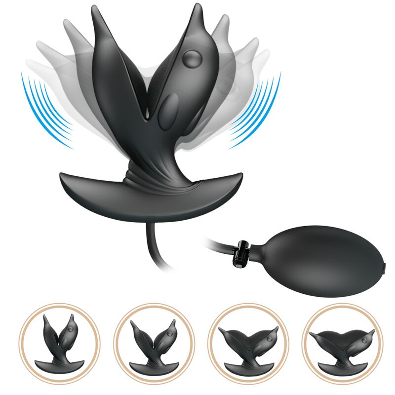 PRETTY LOVE - OPBLAASBARE &amp; OPLAADBARE DELFIN ANAAL PLUG
