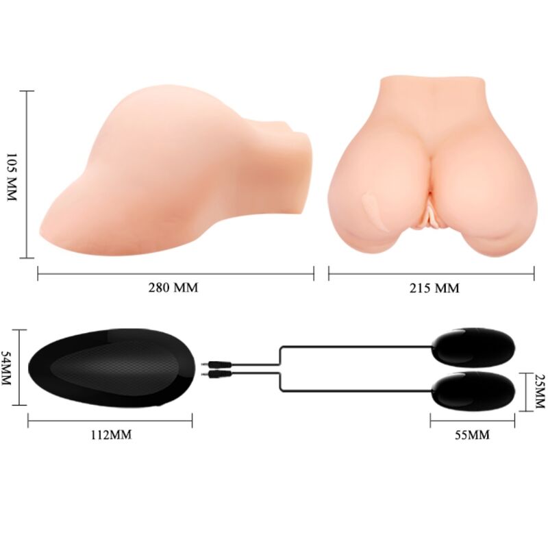 CRAZY BULL - REALISTISCHE MESH VAGINA EN ANUS MET VIBRATIE