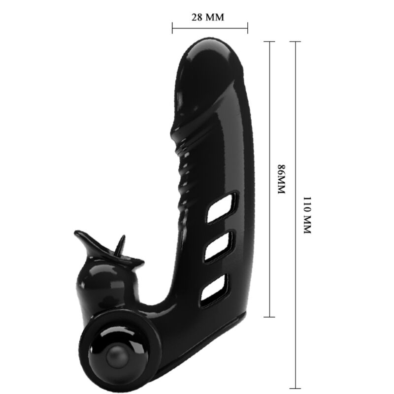 PRETTY LOVE - CORBIN ZWARTE VIBRATOR VINGERBESCHERMING