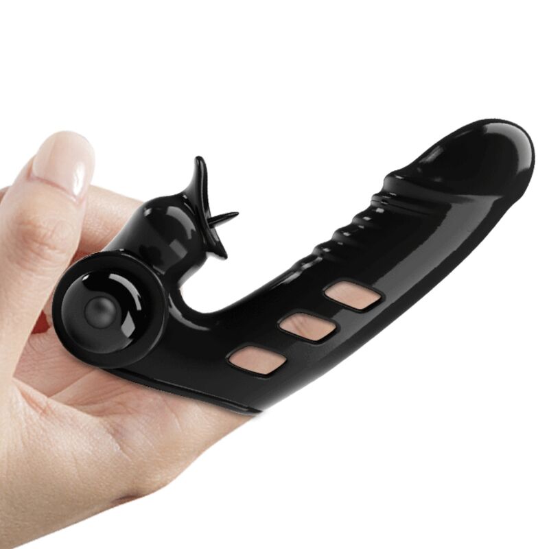 PRETTY LOVE - CORBIN ZWARTE VIBRATOR VINGERBESCHERMING