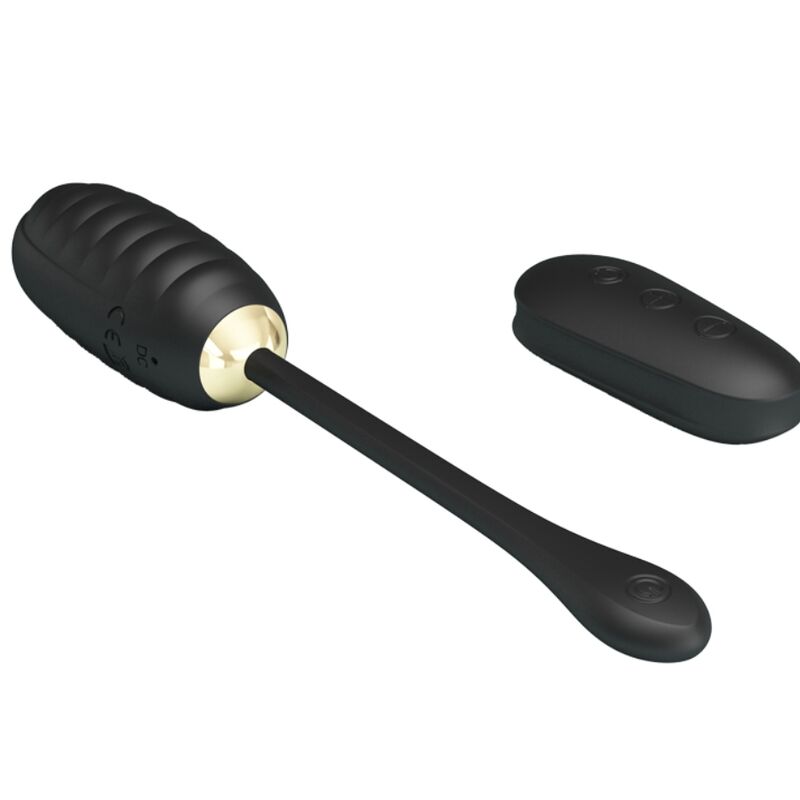 PRETTY LOVE - DOREEN LUXE OPLAADBARE ZWARTE VIBRATIE-EI MET AFSTANDSBEDIENING