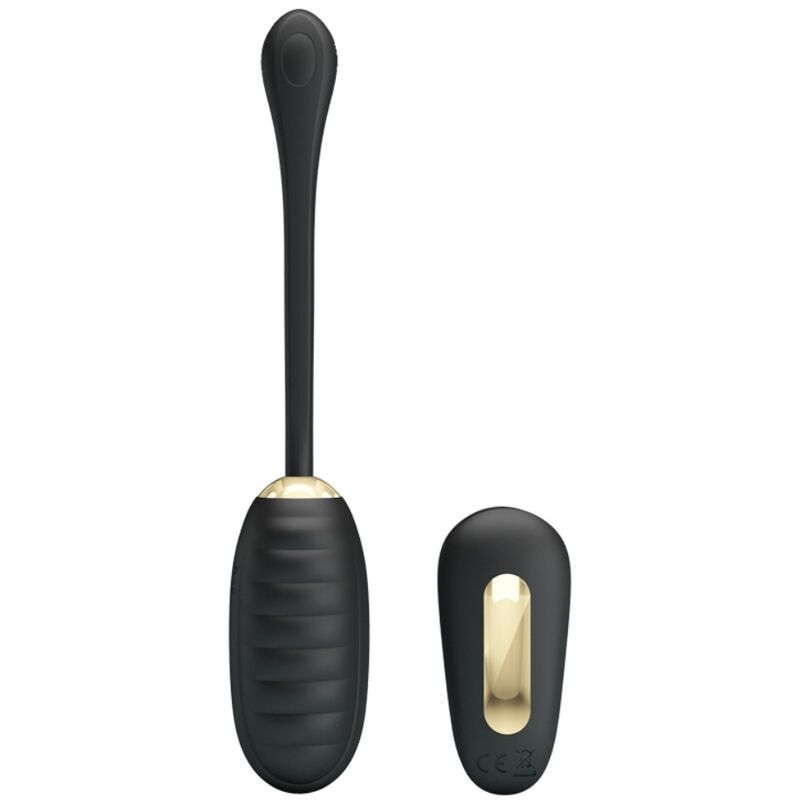 PRETTY LOVE - DOREEN LUXE OPLAADBARE ZWARTE VIBRATIE-EI MET AFSTANDSBEDIENING