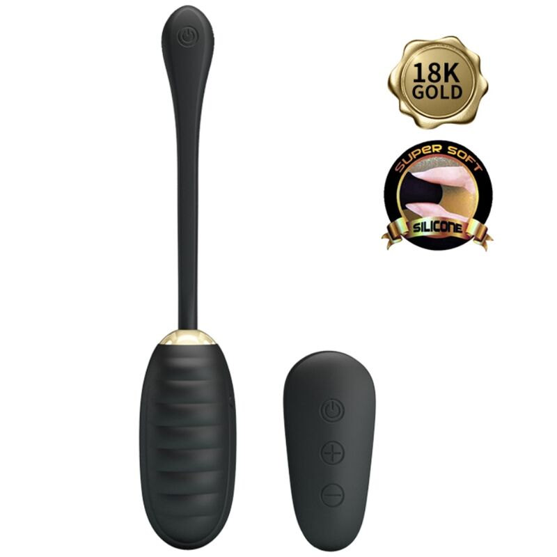 PRETTY LOVE - DOREEN LUXE OPLAADBARE ZWARTE VIBRATIE-EI MET AFSTANDSBEDIENING