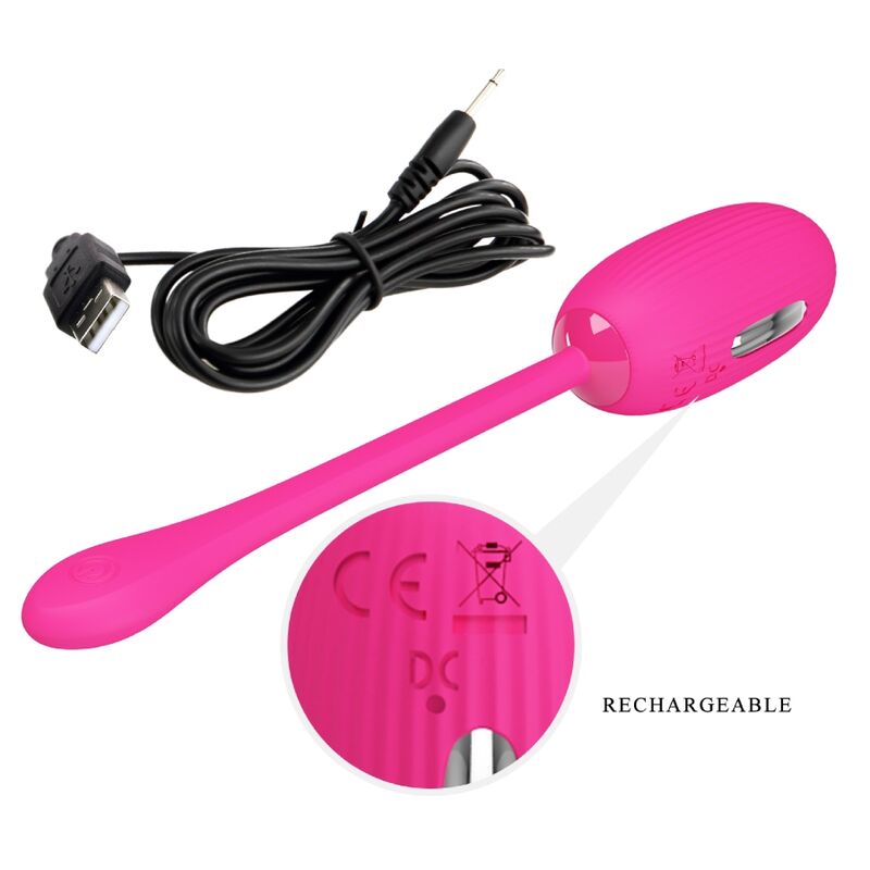 PRETTY LOVE - DOREEN OPLAADBARE VIBRERENDE EI MAGENTA AFSTANDSBEDIENING