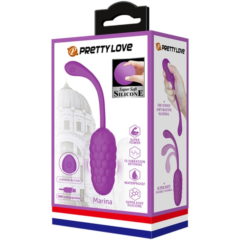 PRETTY LOVE - OPLAADBARE MARINE GETEXTUREERDE VIBRERENDE EI PAARS
