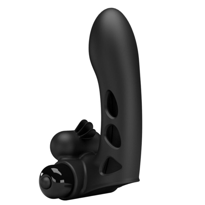 PRETTY LOVE - ORLANDO ZWARTE VIBRATOR VINGERBESCHERMING