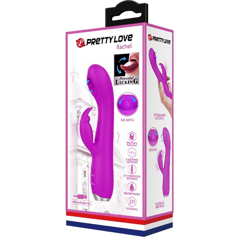 PRETTY LOVE - RACHEL OPLAADBARE VIBRATOR MET STIMULERENDE GOLVEN PAARS