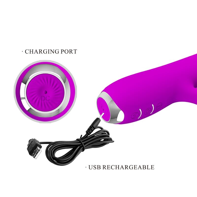 PRETTY LOVE - RACHEL OPLAADBARE VIBRATOR MET STIMULERENDE GOLVEN PAARS