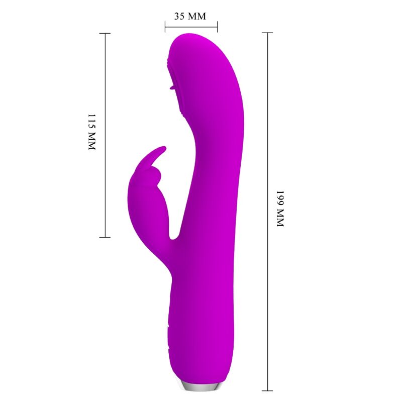 PRETTY LOVE - RACHEL OPLAADBARE VIBRATOR MET STIMULERENDE GOLVEN PAARS
