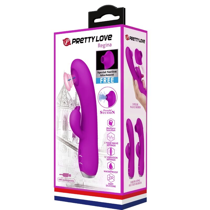 PRETTY LOVE - REGINA OPLAADBARE STIMULERENDE GOLFVIBRATOR - PAARS