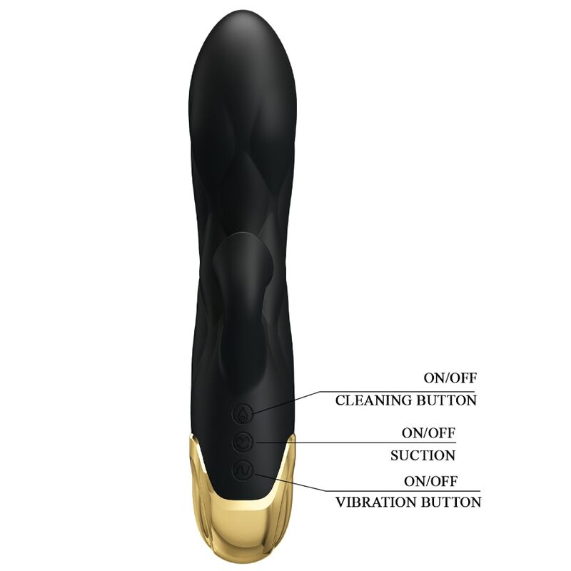 PRETTY LOVE - LUXE VERGULDE OPLAADBARE ZWARTE VIBRATOR