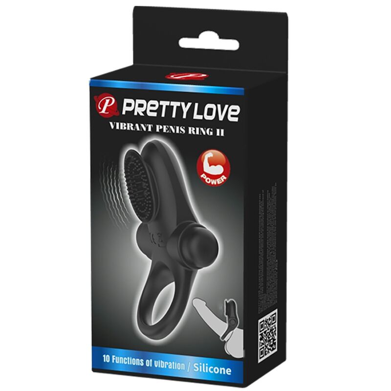PRETTY LOVE - VIBRERENDE RING II VOOR ZWARTE PENIS