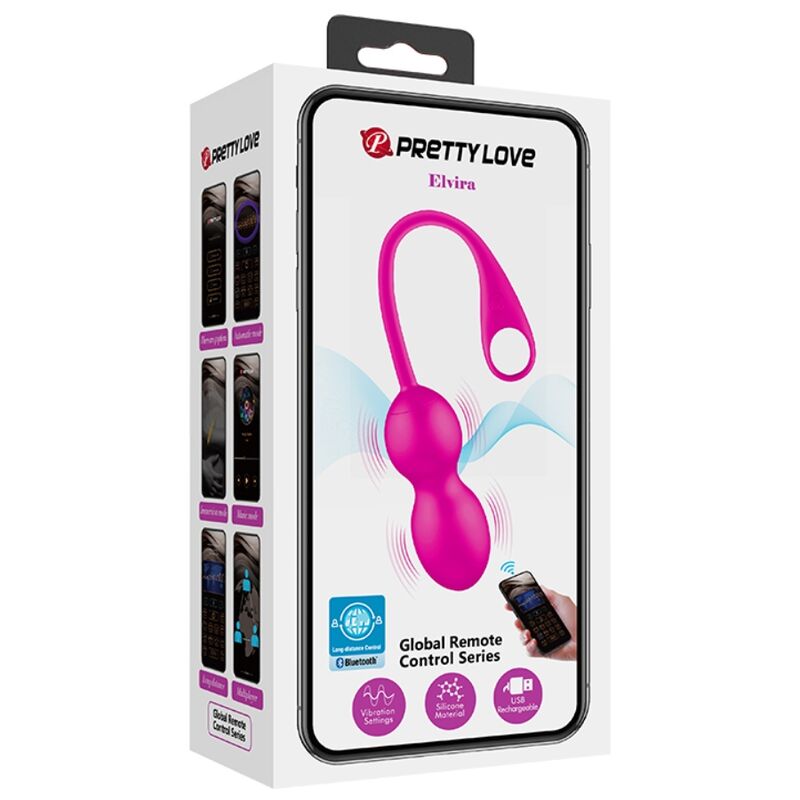 PRETTY LOVE - ELVIRA OPLAADBARE ROZE VIBRERENDE BALLEN
