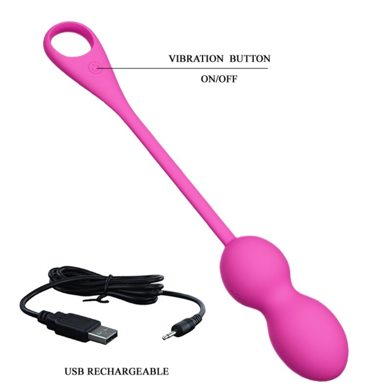 PRETTY LOVE - ELVIRA OPLAADBARE ROZE VIBRERENDE BALLEN