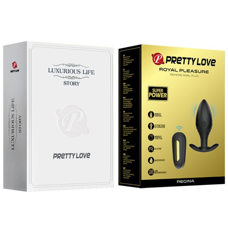 PRETTY LOVE - REGINA PLUG OPLAADBARE ANALE VIBRATOR ZWART