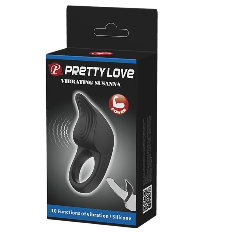 PRETTY LOVE - SUSANNA BLACK VIBRERENDE PENISRING