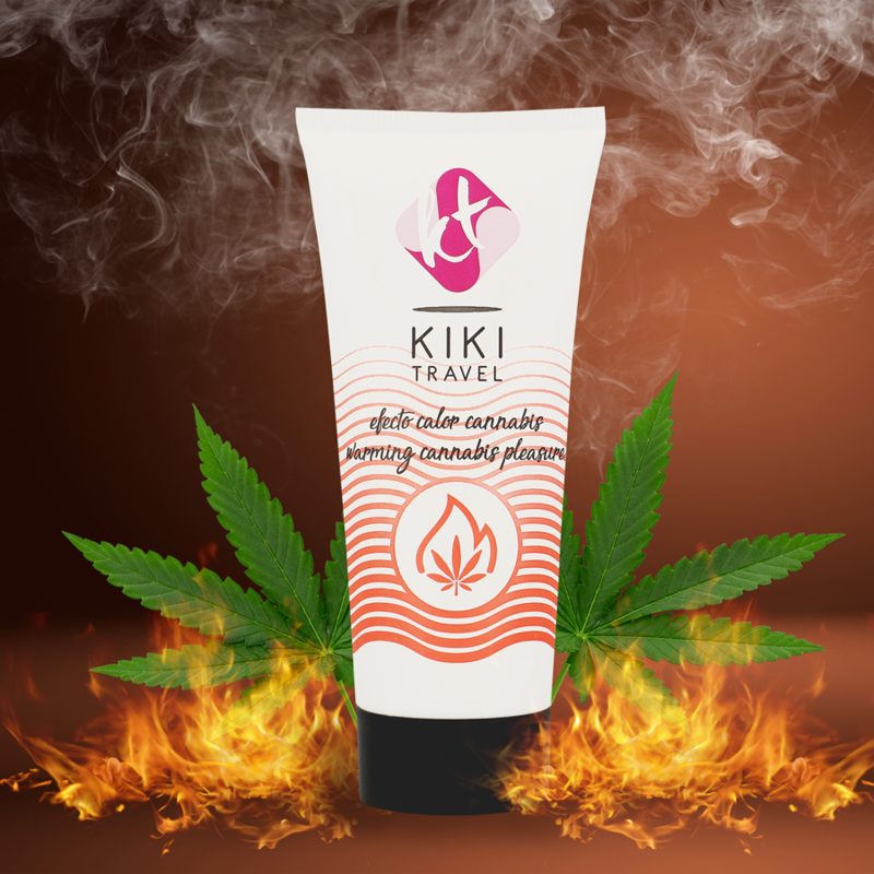 KIKÍ TRAVEL - GLIJGEL MET CANNABISSMAAK EN INTENS HITTE-EFFECT 50 ML