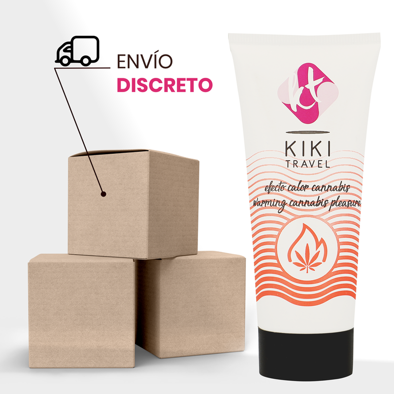 KIKÍ TRAVEL - GLIJGEL MET CANNABISSMAAK EN INTENS HITTE-EFFECT 50 ML