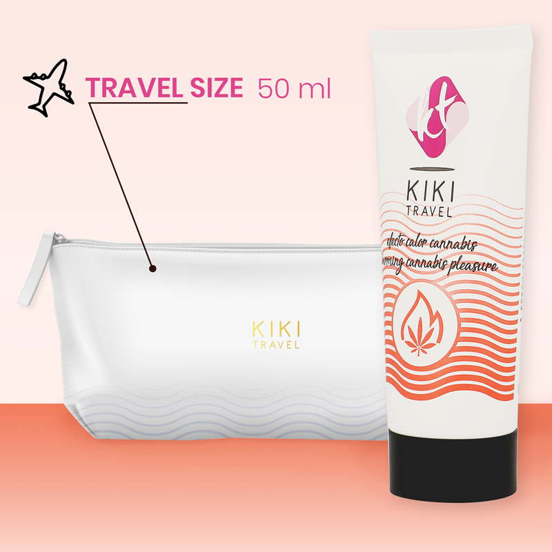 KIKÍ TRAVEL - GLIJGEL MET CANNABISSMAAK EN INTENS HITTE-EFFECT 50 ML