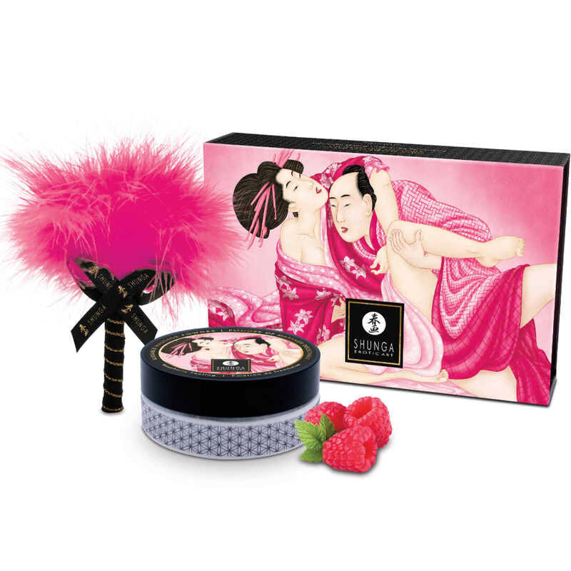 SHUNGA - FRAMBOZEN EETBARE MASSAGEPOEDER KIT