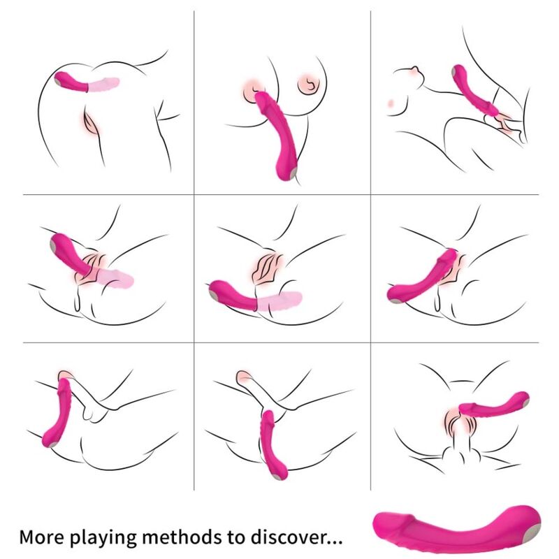 ARMONY - FUCHSIA SILICONE G-SPOT VIBRERENDE DILDO