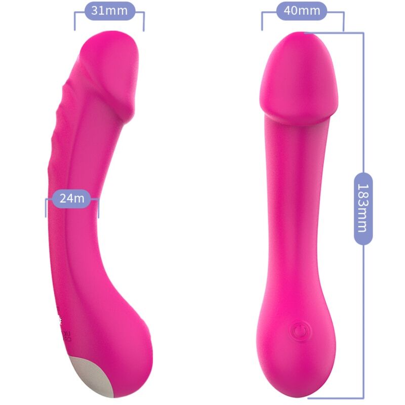 ARMONY - FUCHSIA SILICONE G-SPOT VIBRERENDE DILDO