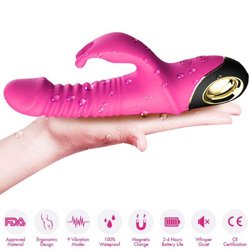 ARMONY - ZING VIBRERENDE DILDO KONIJN FUCHSIA
