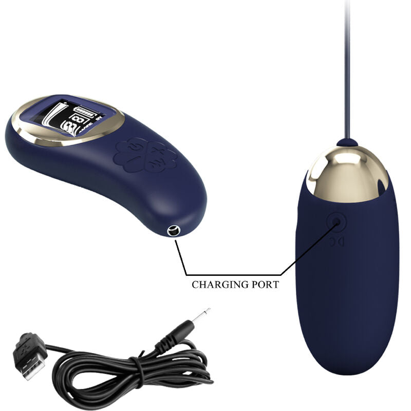 PRETTY LOVE - MINA EI VIBRATOR AFSTANDSBEDIENING BLAUW