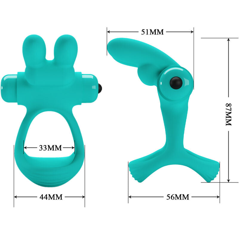 PRETTY LOVE - DANTE GREEN RABBIT VIBRERENDE RING